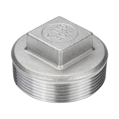 Acciaio inossidabile 304 201 Tubo fuso con testa quadrata con chiusura a striscio di classe 150 2' NPT Maschio a filo