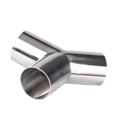 1/8"--4" Silver WZ DN50 SS304 316L Acciaio inossidabile Sanitario Tipo Y Tee Pipe Adapter