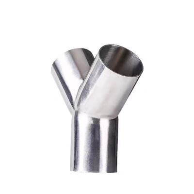 1/8"--4" Silver WZ DN50 SS304 316L Acciaio inossidabile Sanitario Tipo Y Tee Pipe Adapter