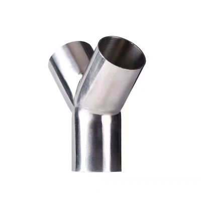 1/8"--4" Silver WZ DN50 SS304 316L Acciaio inossidabile Sanitario Tipo Y Tee Pipe Adapter