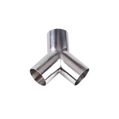 1/8"--4" Silver WZ DN50 SS304 316L Acciaio inossidabile Sanitario Tipo Y Tee Pipe Adapter