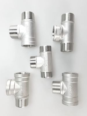 Acciaio inossidabile sanitario, accessori per tubi a filo maschile a tre vie con fusione SS304