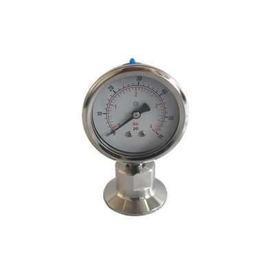 Pressometro sanitario a vuoto standard ANSI da 1,5 pollici con sigillo del diaframma SS316
