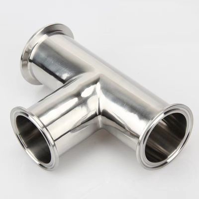 Matt Finish Sanitario in acciaio inossidabile Equal Tee Fittings per tubi a 3 vie per farmaci