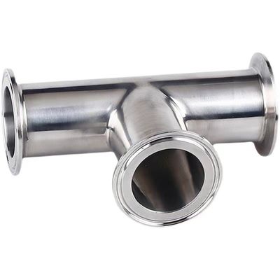 Matt Finish Sanitario in acciaio inossidabile Equal Tee Fittings per tubi a 3 vie per farmaci
