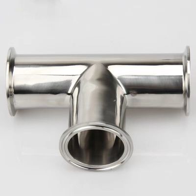 Matt Finish Sanitario in acciaio inossidabile Equal Tee Fittings per tubi a 3 vie per farmaci