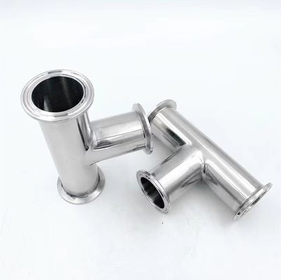 Matt Finish Sanitario in acciaio inossidabile Equal Tee Fittings per tubi a 3 vie per farmaci