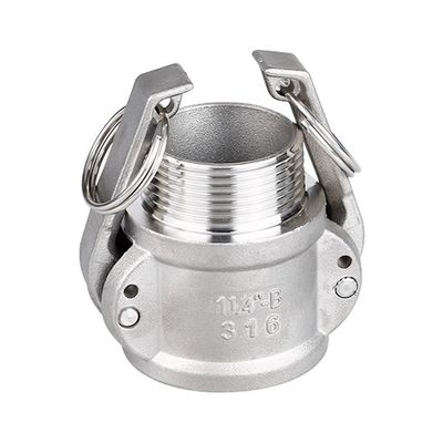 Connettori veloci a cammella di tipo B SS304 316L personalizzati per olio di gas d'acqua NPT BSP 1/4 "-4