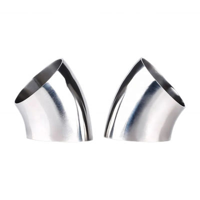 Connessione di saldatura sanitaria forgiata SS304 316L 45 gradi gomito per olio acqua gas latte
