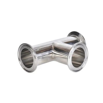 Gas idrico e olio 3A DIN Codice della testa cilindrica SS316L 304 Clampada sanitaria standard Tee 1/4''-6