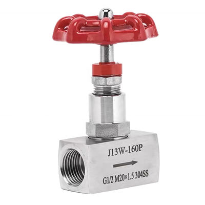 Argento 304 316 in acciaio inossidabile J13W-160P Valvola dell'ago Valvola dell' ago con filo interno