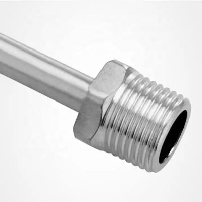 SS304 316 316L Anello rotondo 6000 PSI 1/2 NPT BSPT Misuratore di pressione girevole Snubber Syphon Tube